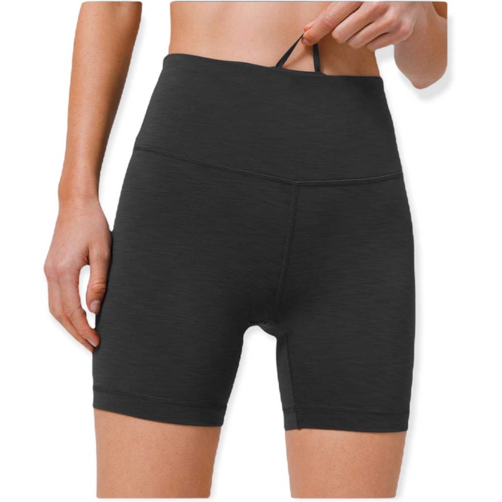 Lululemon Wunder Train High-Rise Short 6" in Heathered Graphite Grey Size 6